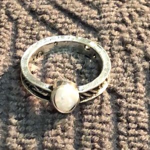 Sterling Silver Fire Opal Ring Natural